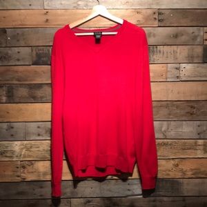 Jos A Bank Red Wool Sweater
